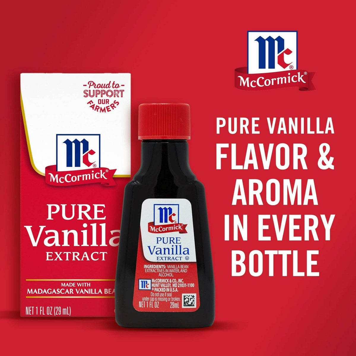 McCormick Pure Vanilla Extract, 1.0 fl oz Box