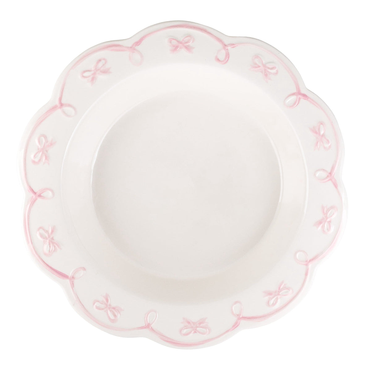 10 Strawberry Street Sweet Ribbon Trim Pie Dish, Ballet Pink