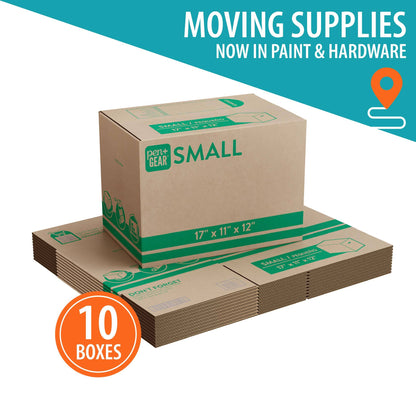 Pen+Gear Small Moving Boxes, 17 in. L x 11 in. W x 12 in. H, Kraft