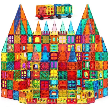 Magnetic Tiles for Kids,Educational Magnetic Building Blocks for Boys Girls, STEM Preschool Kidergarten Learning Toys