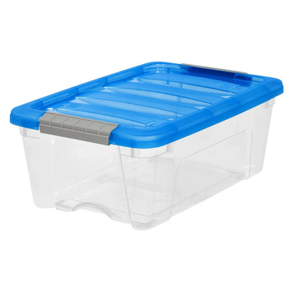 IRIS 12.9 Quart Buckle Up Storage Bin, 6-pack