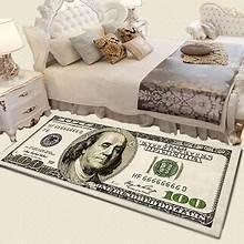 100 Dollar Bill Area Rug, Non-Slip Backing, Water Absorption, Money Print Runner, 50 * 120cm