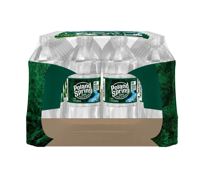 Poland Spring 100% Natural Spring Water Bottles – 20 fl oz, 28-Pack