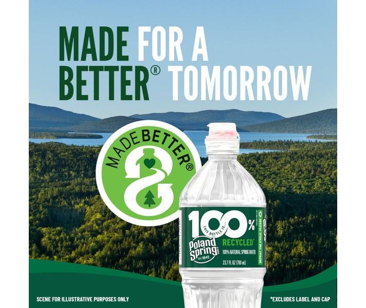 Pack of 3 Poland Spring 100% Natural Spring Water with Sports Cap, 23.7 fl oz (24-pk)