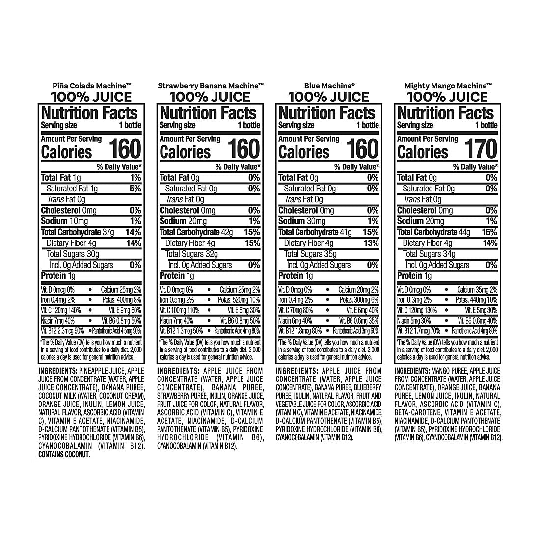 Naked 100% Juice Smoothies Variety Pack, 12 ct./10 fl. oz.