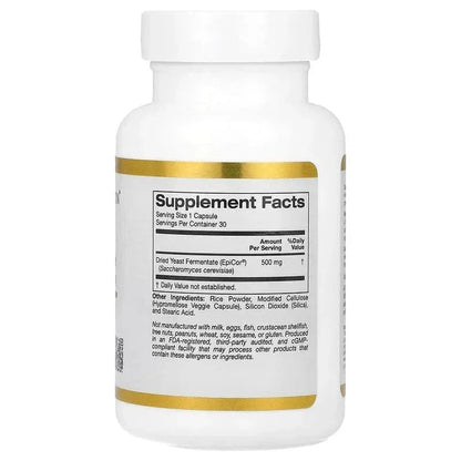 California Gold Nutrition, EpiCor®, Dried Yeast Fermentate, 500 mg