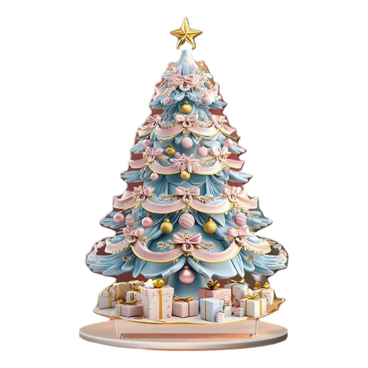 Costeam Christmas Tree Christmas Acrylic Ornaments Home Decorations Festive Xmas Hanging Decor for Indoor Home Holiday Party Family Gatherings Cute Lightweight Acrylic Ornaments