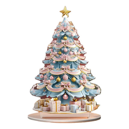 Costeam Christmas Tree Christmas Acrylic Ornaments Home Decorations Festive Xmas Hanging Decor for Indoor Home Holiday Party Family Gatherings Cute Lightweight Acrylic Ornaments
