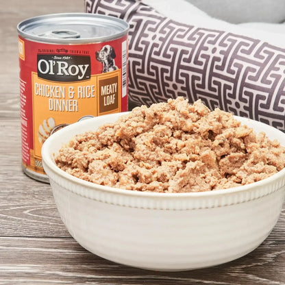 Ol' Roy Chicken & Rice Dinner Meaty Loaf Wet Dog Food, 13.2 oz Can (6 - 12 packs)