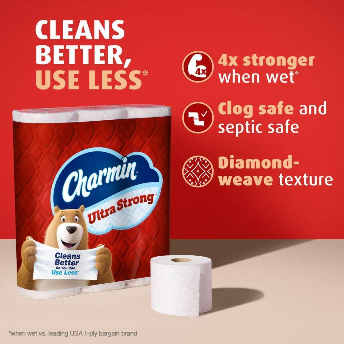 Charmin Ultra Strong Toilet Paper 12 Mega XL Rolls, 330 Sheets Per Roll