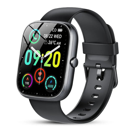 Smart Watch Fits for Android and iPhone, IP68 Waterproof Smartwatch for Women Men 100+ Sports Modes 1.91-inch Fitness Tracker, Smart Watch with Bluetooth Call(Answer/Make Calls), for Gift Black