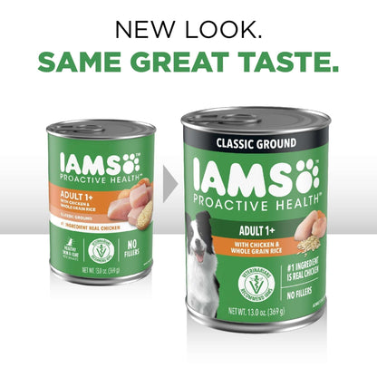 Iams Proactive Health Chicken And Whole Grain Rice Wet Dog Food, 13 Oz Cans (6 Pack)
