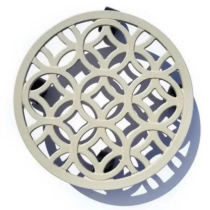 allen + roth 12-in L x 12-in D x 2.7-in H Off-white Plant Caddy
