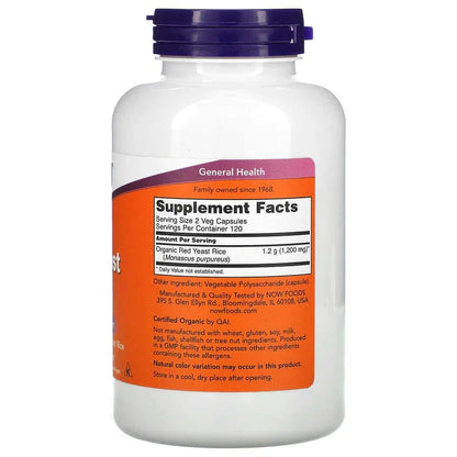 NOW Foods, Red Yeast Rice, Veg Capsules