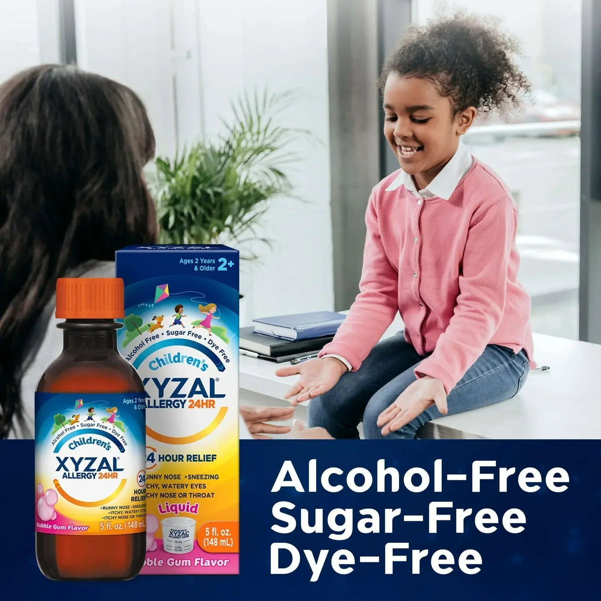 Xyzal Children’s 24-Hour Allergy Relief Liquid Antihistamine, Bubble Gum Flavor, 5 fl oz