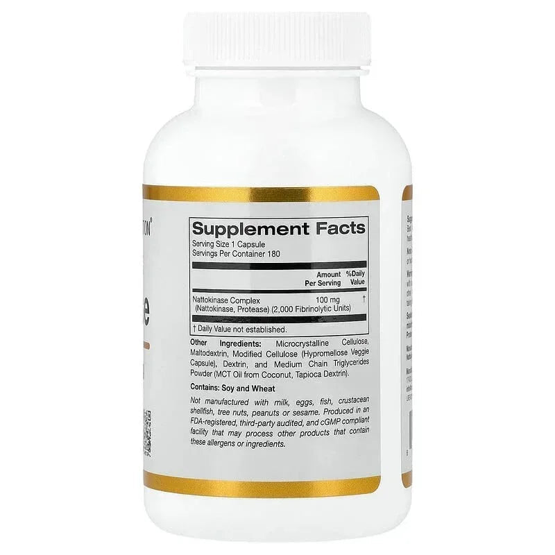 California Gold Nutrition, Nattokinase, Proteolytic Enzyme, 2,000 FUs