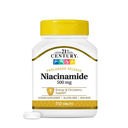 21st Century, Niacinamide, Prolonged Release , 110 Tablets