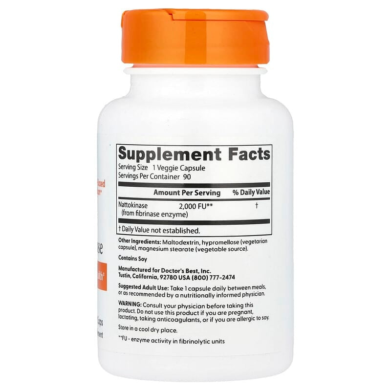 Doctor's Best, Nattokinase, 2,000 FUs, Veggie Caps