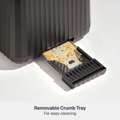 Thyme & Table 2-Slice Toaster, Extra-Wide Slots with Slide-Out Removable Crumb Tray, Slate Grey