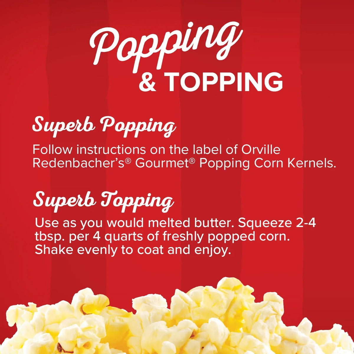 Orville Redenbacher's Popping & Topping Buttery Flavored Popcorn Oil, 16 fl. oz.
