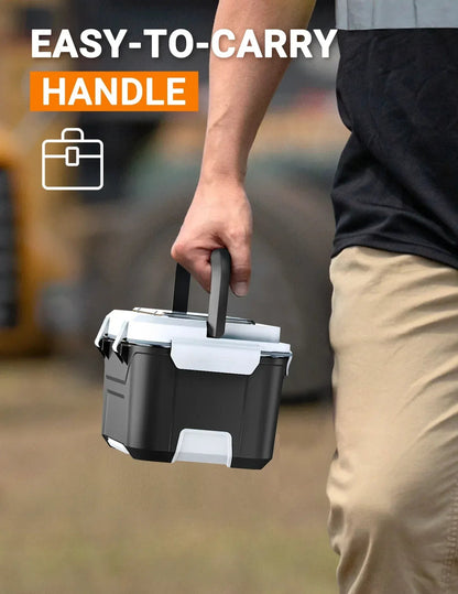 Cordless Electric Lunch Box, Heated Lunch Box Battery Powered with Automatic Scheduled Heating, 5.5 Cups Capacity, with Removable Tray Divider, Dishwasher Safe, for Hot Meals Anywhere