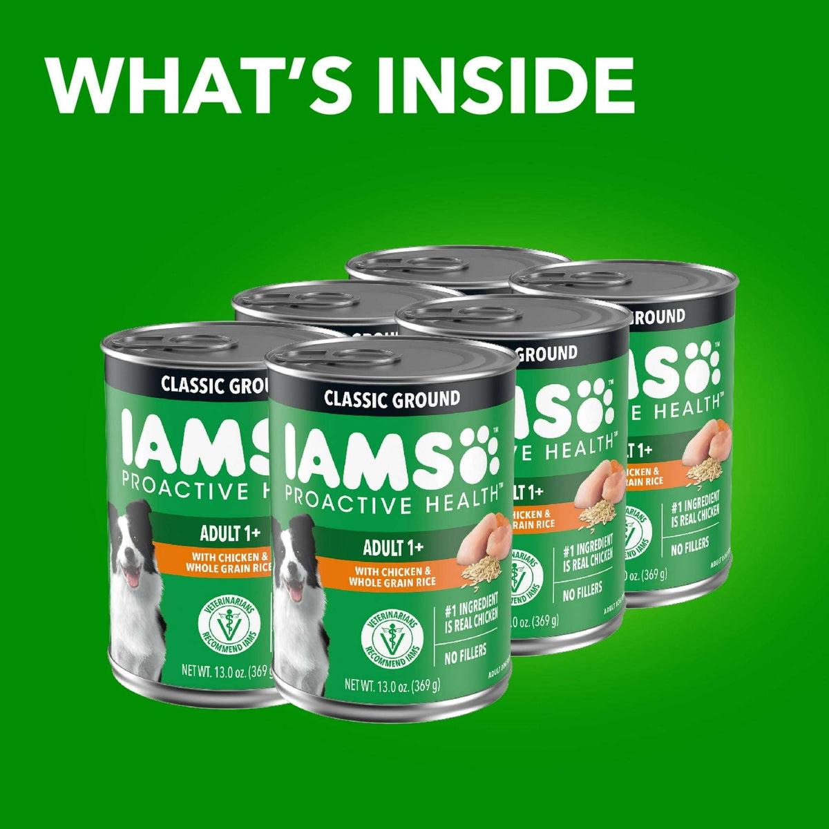 Iams Proactive Health Chicken And Whole Grain Rice Wet Dog Food, 13 Oz Cans (6 Pack)