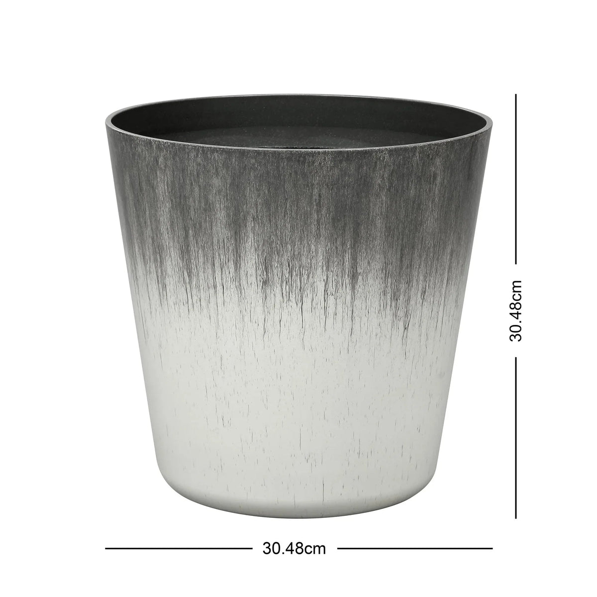 Better Homes and Gardens Esmeralda Plastic Planter 12" x 12" x 12" Round Toupe Finish