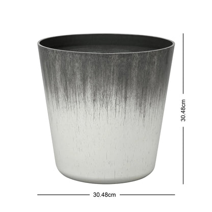 Better Homes and Gardens Esmeralda Plastic Planter 12" x 12" x 12" Round Toupe Finish
