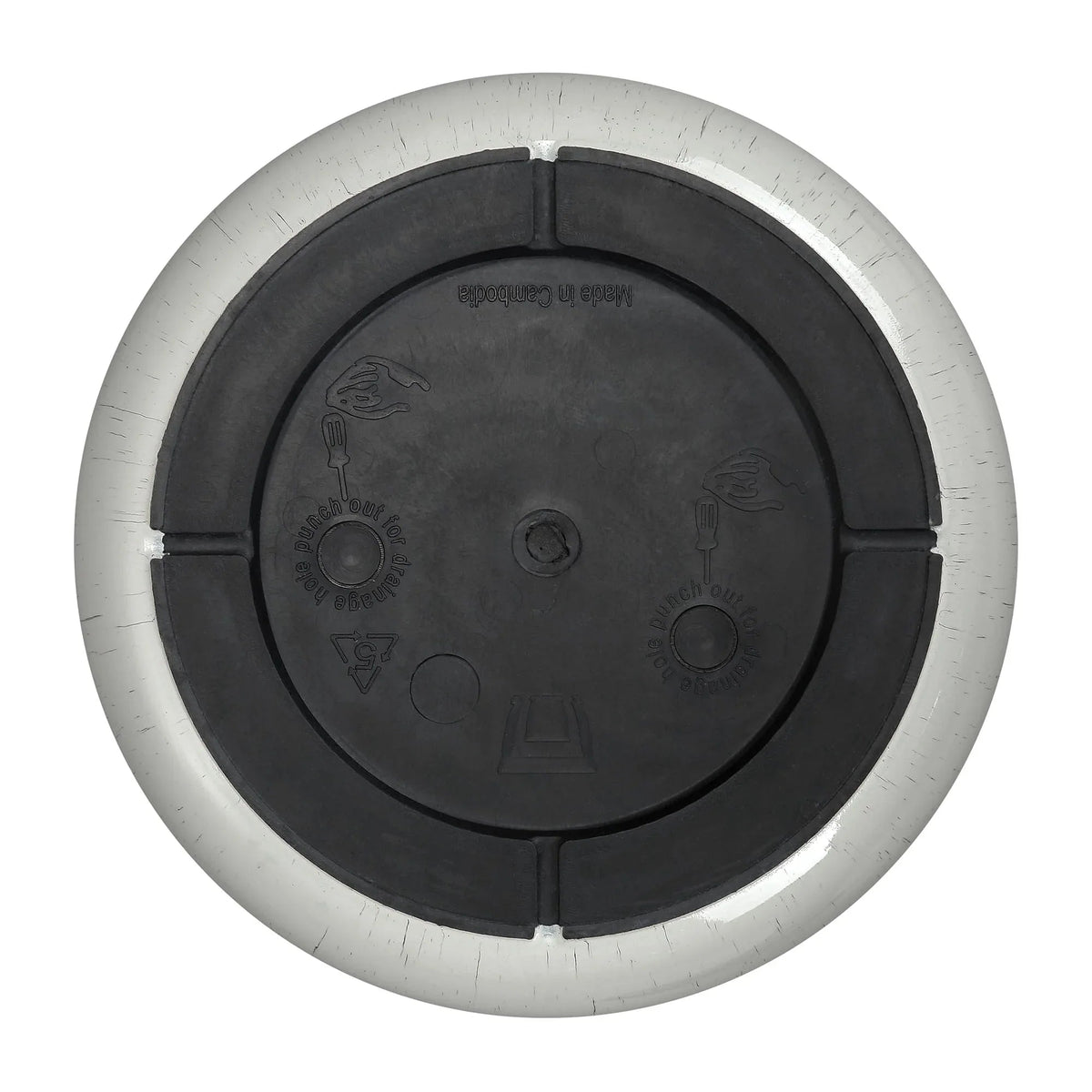 Better Homes and Gardens Esmeralda Plastic Planter 12" x 12" x 12" Round Toupe Finish