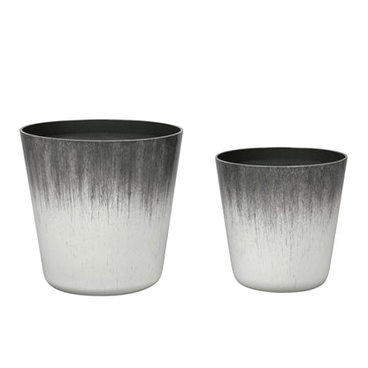 Better Homes and Gardens Esmeralda Plastic Planter 12" x 12" x 12" Round Toupe Finish