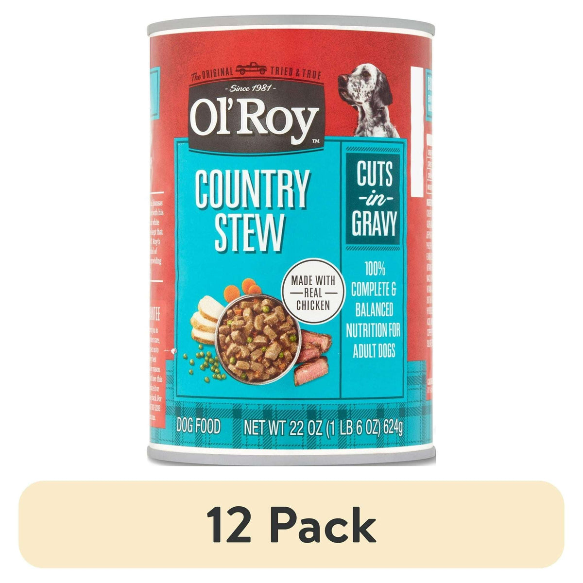Ol' Roy Country Stew Cuts in Gravy Wet Dog Food, 22 oz