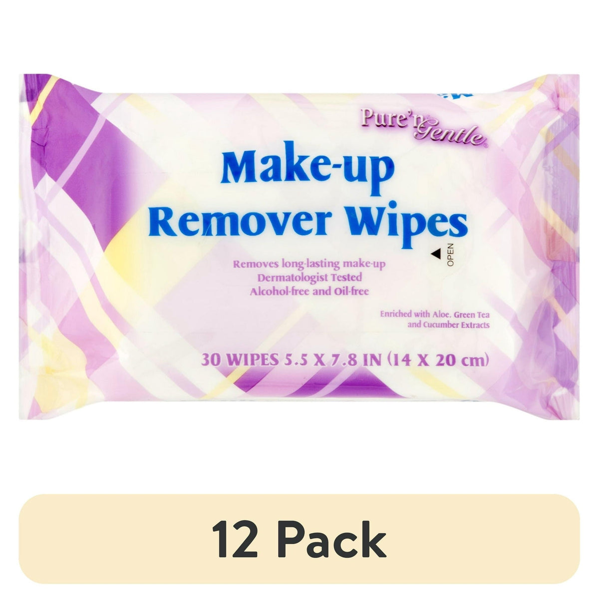 Pure'n Gentle Make-up Remover Wipes, 30 sheets