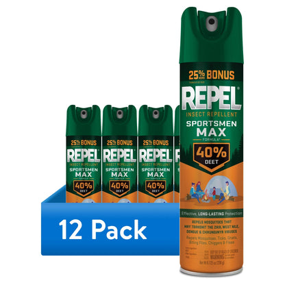 Repel Sportsmen Max Formula Insect and Mosquito Repellent, Bug Spray with 40% DEET, 8.125 Oz
