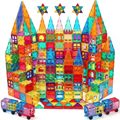 Magnetic Tiles for Kids,Educational Magnetic Building Blocks for Boys Girls, STEM Preschool Kidergarten Learning Toys