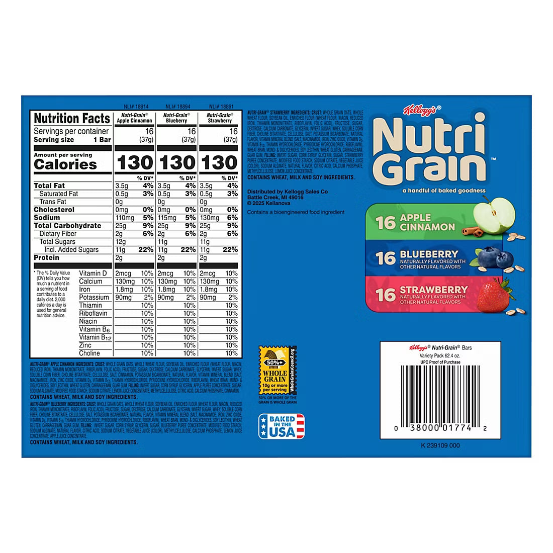Nutri-Grain Bars Variety Pack, 48 ct.
