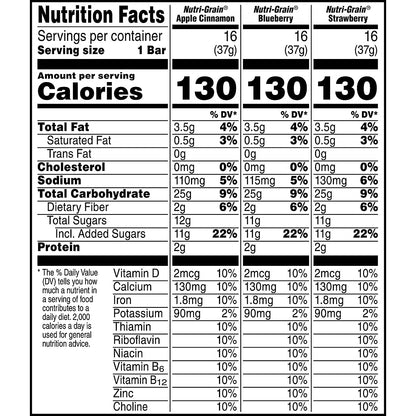 Nutri-Grain Bars Variety Pack, 48 ct.