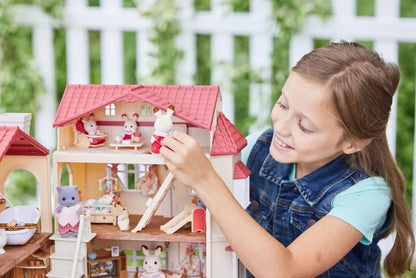 Calico Critters Red Roof Country Home - Secret Attic Playroom, Dollhouse Playset
