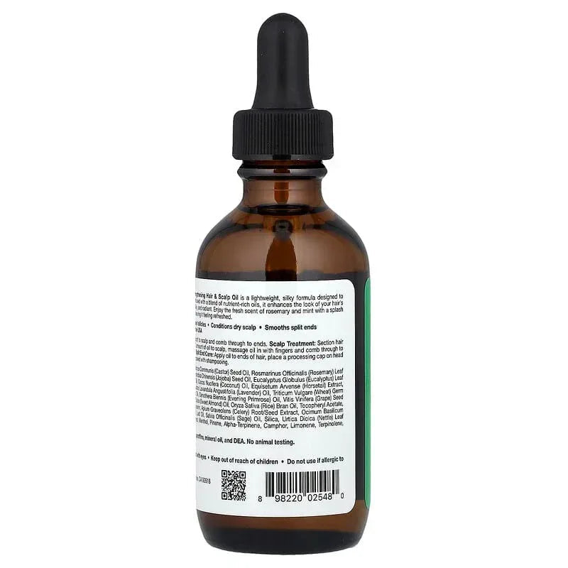 California Gold Nutrition, Strengthening Hair & Scalp Oil, Biotin, Rosemary Mint, 2 fl oz (59 ml)