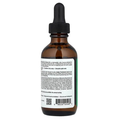 California Gold Nutrition, Strengthening Hair & Scalp Oil, Biotin, Rosemary Mint, 2 fl oz (59 ml)