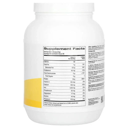 Super Nutrition, Ultra Filtered Whey Protein Powder with Cocoa Powder, Stevia Leaf Extract, Monk Fruit Extract, Sunflower Lecithin, Non-GMO, and rbST Free, Chocolate, 2 lb (908 g)