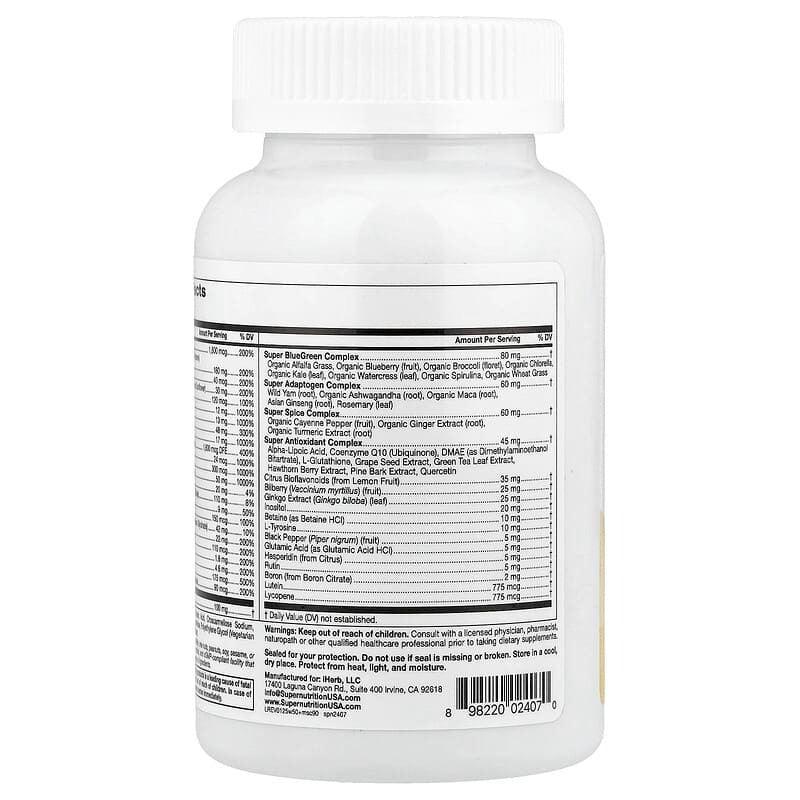 Super Nutrition, Simply One®, 50+ Women Multivitamin with Super Complexes, 90 Tablets