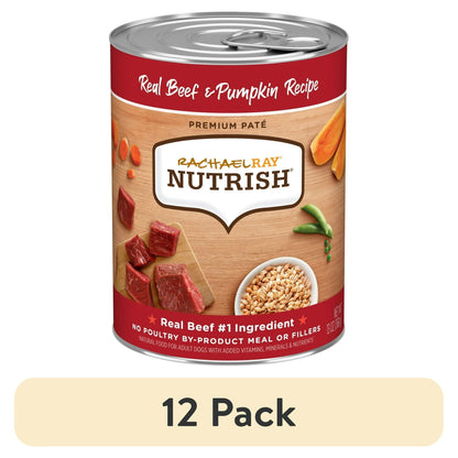 Nutrish Real Beef & Pumpkin Recipe Whole Health Blend Premium Paté Wet Dog Food, 13 oz. Can (Rachael Ray)