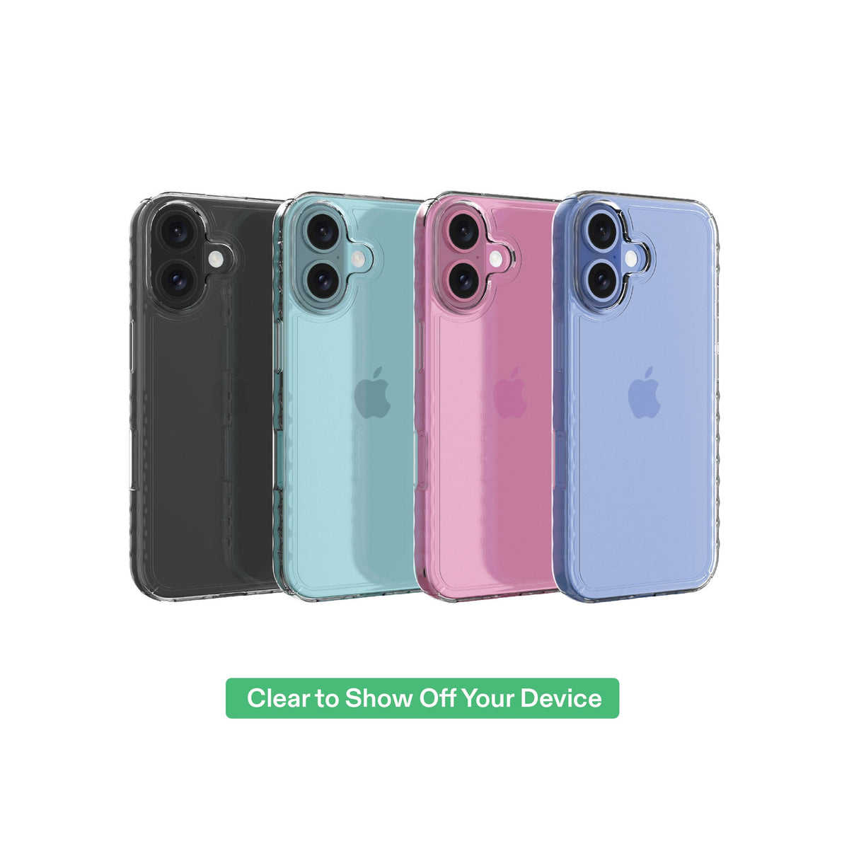 onn Protective Gel Phone Case for iPhone 16 - Clear