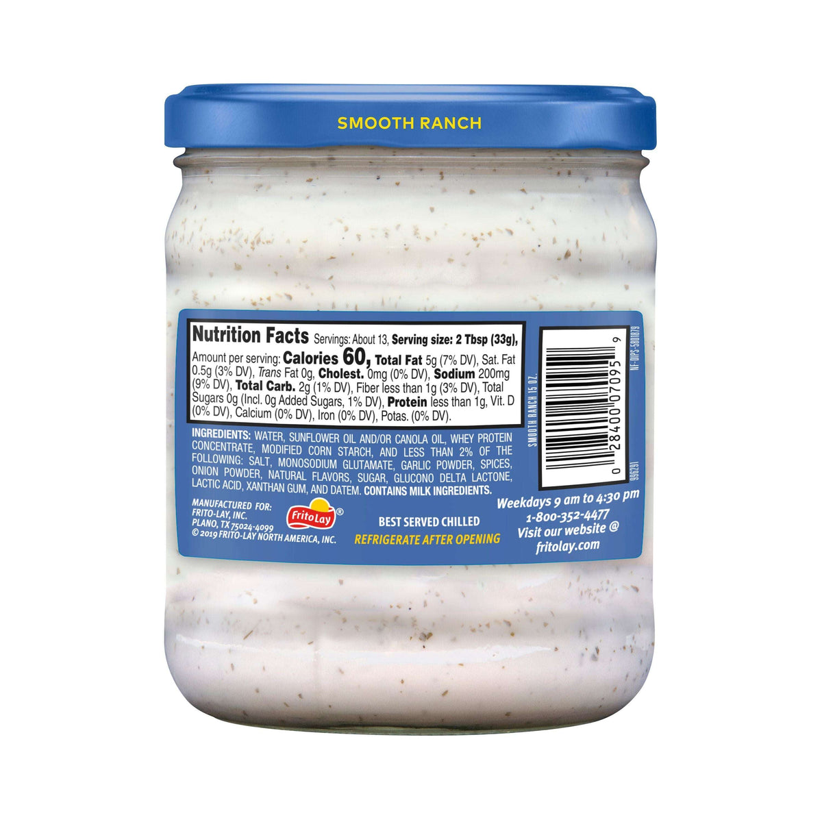 Lay's Smooth Ranch Dip Spread in a 15 Ounce Jar with Tangy Buttermilk Flavor