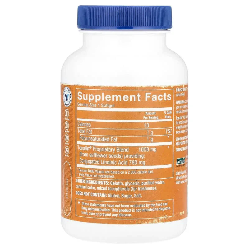 The Vitamin Shoppe, Tonalin® CLA, 1,000 mg, Softgels