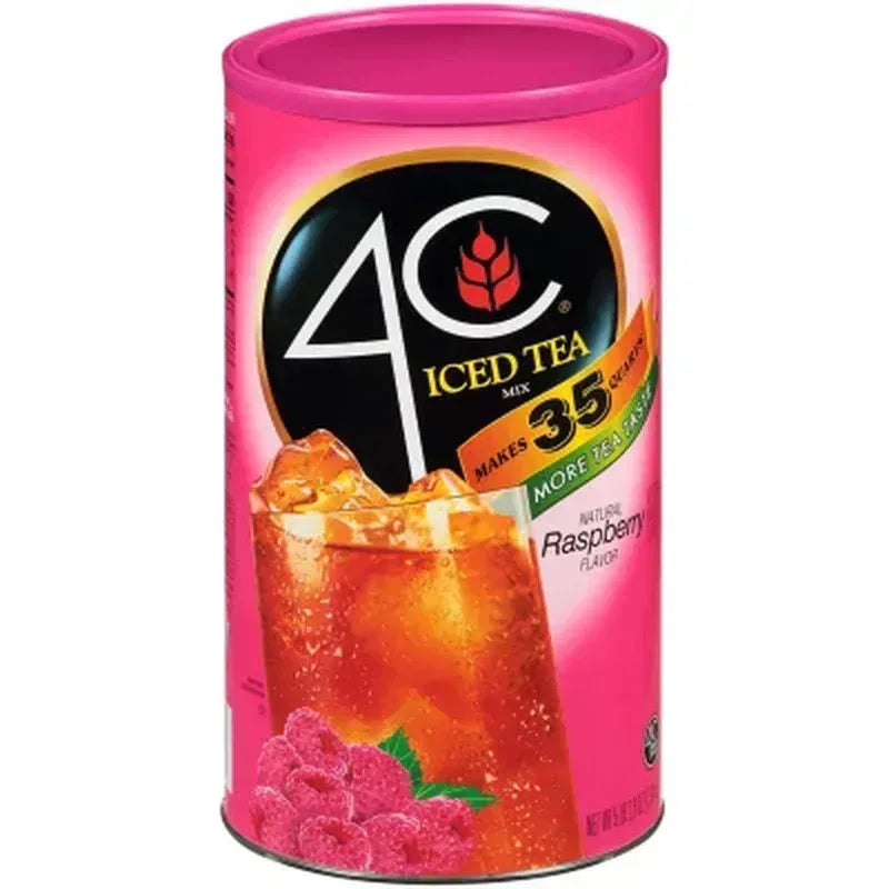 4C Sweetened Ice Tea Mix, Raspberry, (82.6 Oz.)