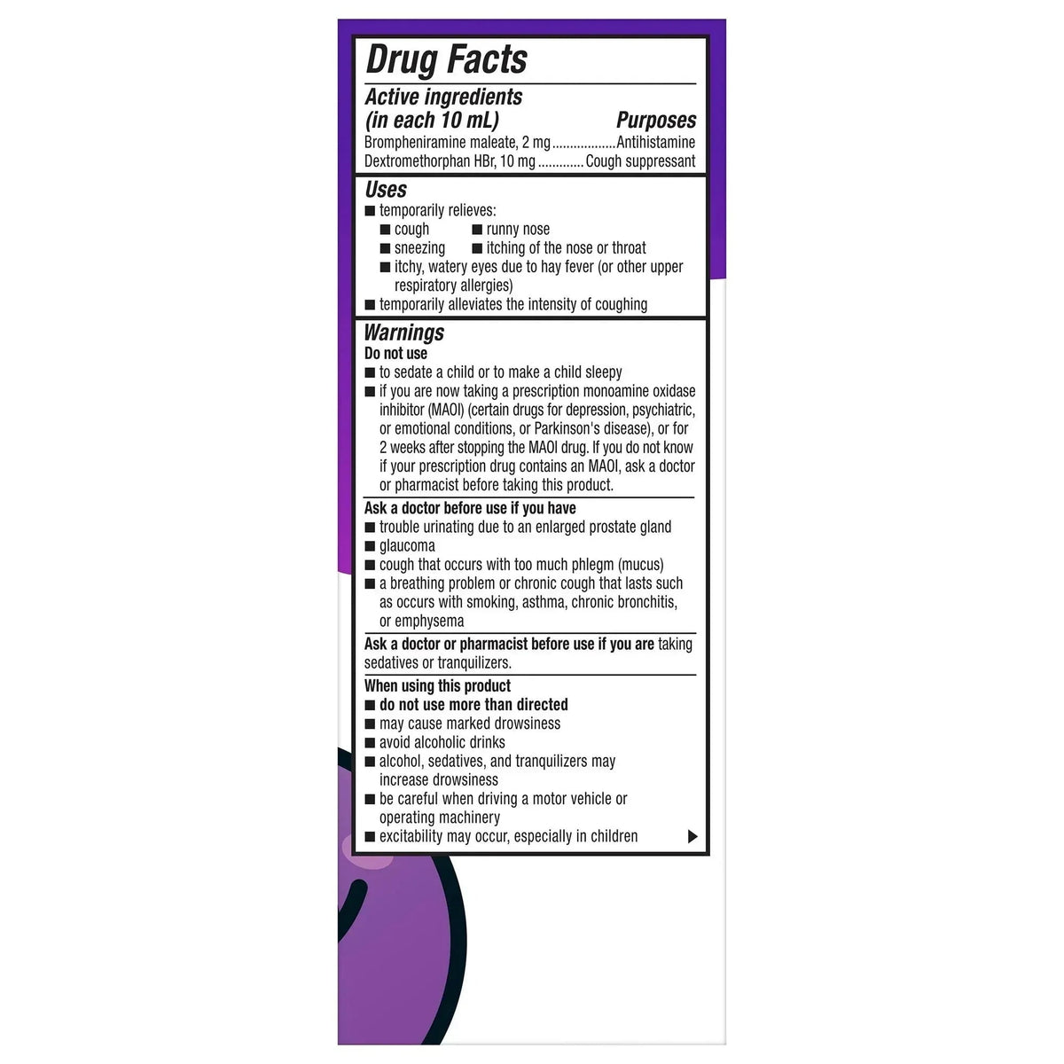 Children’s Dimetapp Cold & Cough Liquid, Multi-Symptom Relief for Kids, 4 fl oz