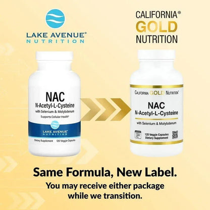 California Gold Nutrition, N-Acetyl-L-Cysteine with Molybdenum and Selenium, 120 Veggie Capsules