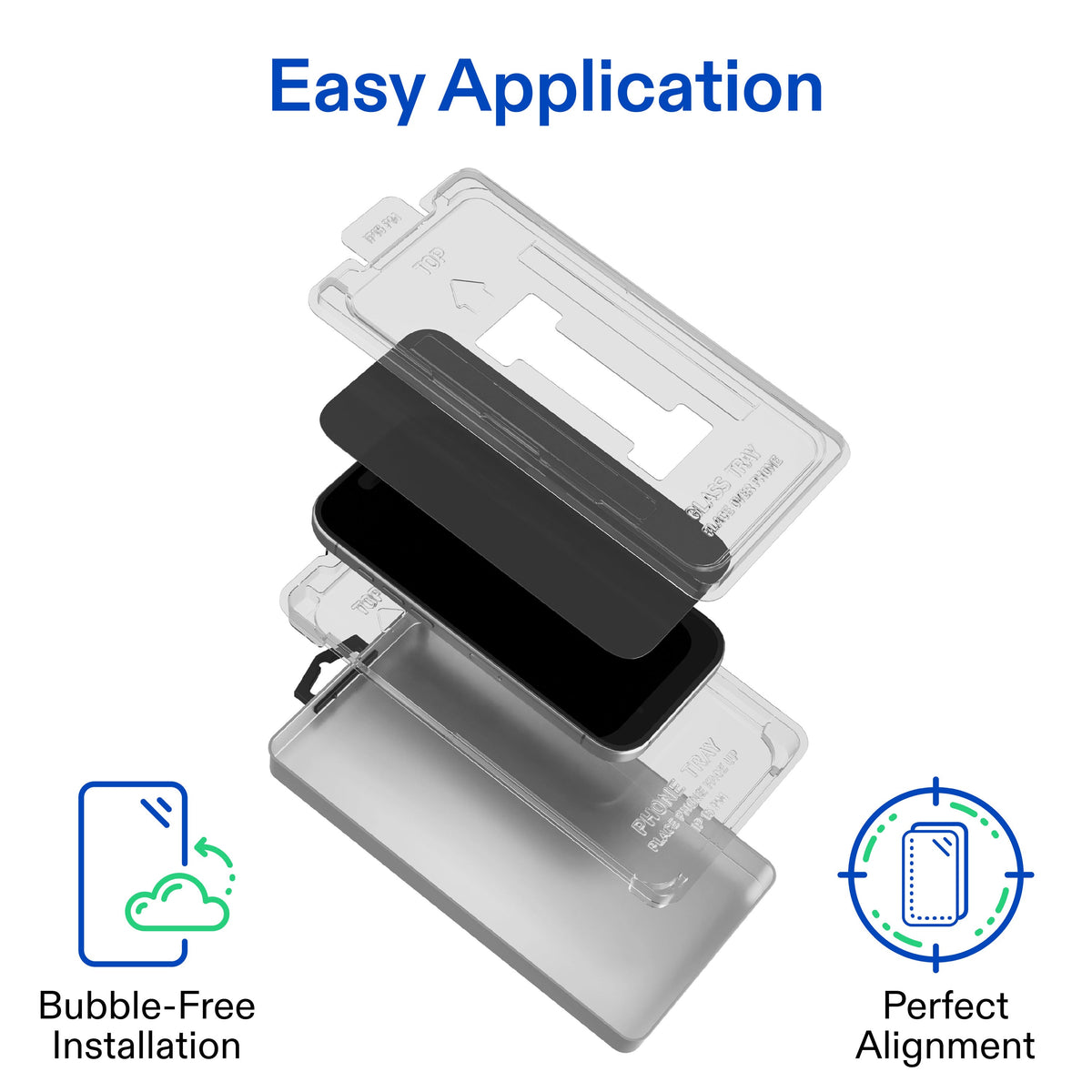 onn Privacy Glass Screen Protector for iPhone® 17 Pro, Made with Durable Glass by Corning™ for Ultimate Protection, Includes Easy Application Tray