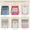 INCTUO 2 Pack Pants Hangers with Clips,Space Saving Hanging Closet Organizer-6 Tiers Skirt Hangers with 360° Swivel Hook,Closet Organizer-Clothes Hangers- College Dorm Essentials Apartment Essentials
